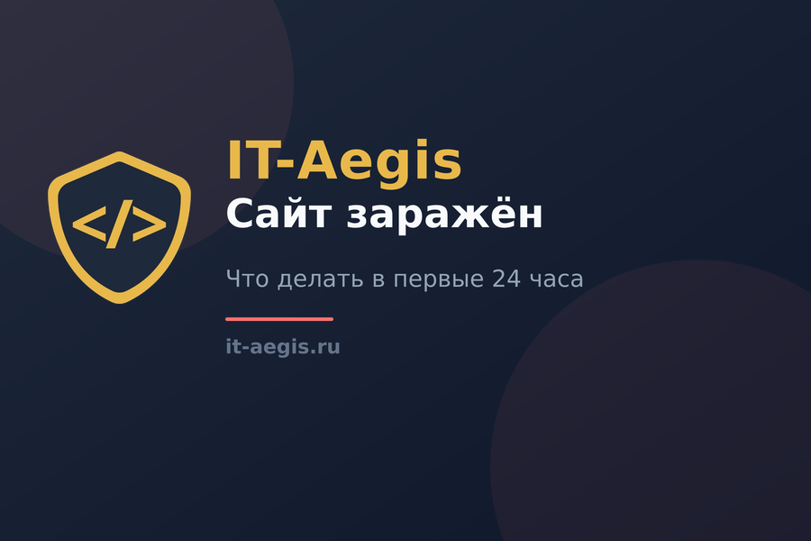 Сайт заражён — что делать в первые 24 часа